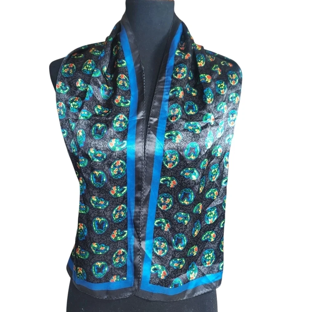 MRI Brain Scans Silk Scarf Medical Inspired Scarf